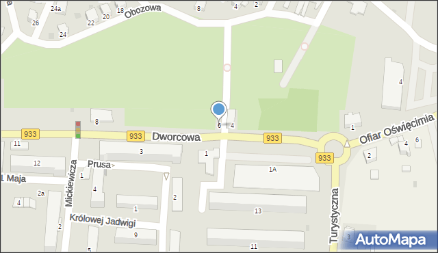 Brzeszcze, Dworcowa, 6, mapa Brzeszcze