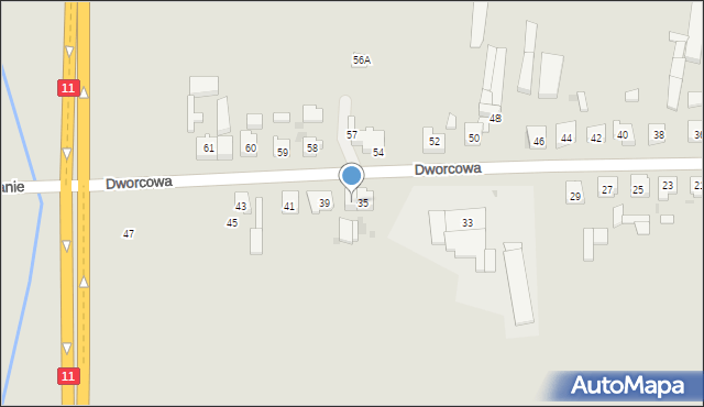 Budzyń, Dworcowa, 37, mapa Budzyń