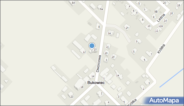 Bukowiec, Dworcowa, 10a, mapa Bukowiec