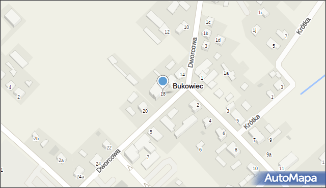 Bukowiec, Dworcowa, 18, mapa Bukowiec