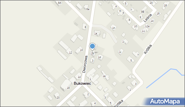 Bukowiec, Dworcowa, 1b, mapa Bukowiec