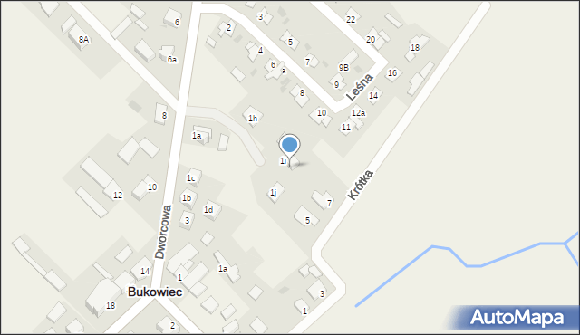 Bukowiec, Dworcowa, 1k, mapa Bukowiec