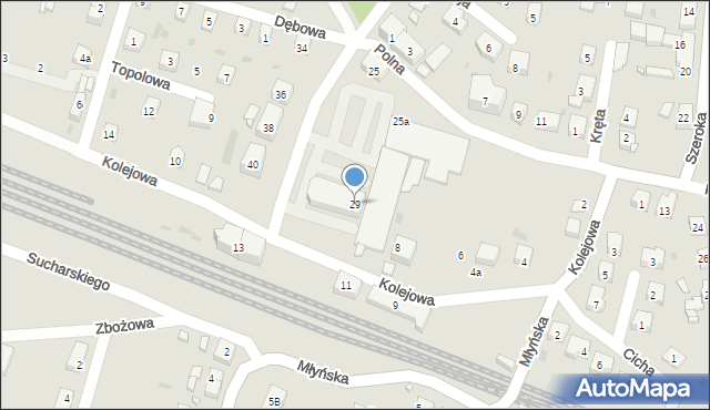 Bytom Odrzański, Dworcowa, 29, mapa Bytom Odrzański