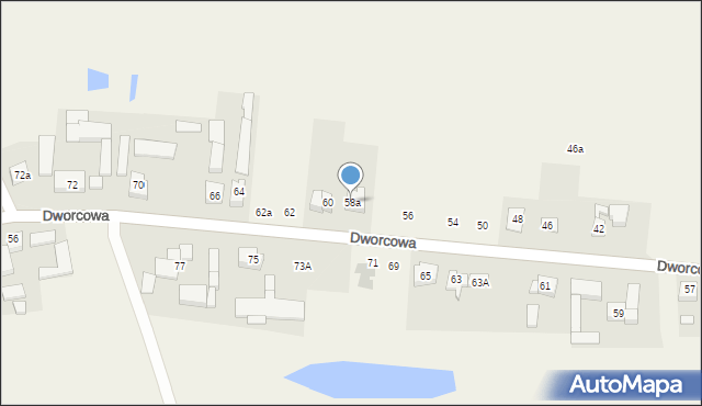 Chludowo, Dworcowa, 58a, mapa Chludowo