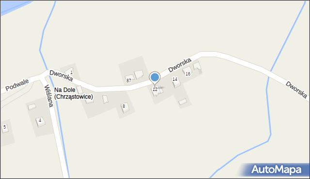 Chrząstowice, Dworska, 12, mapa Chrząstowice