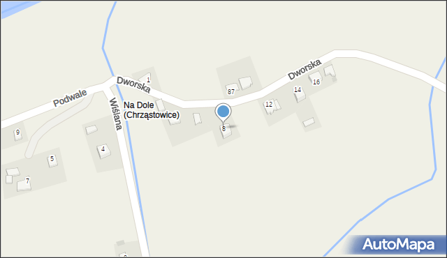 Chrząstowice, Dworska, 8, mapa Chrząstowice