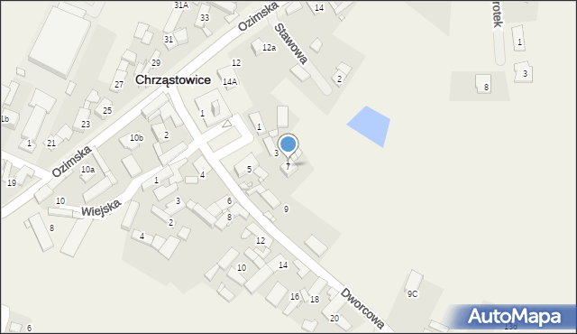 Chrząstowice, Dworcowa, 7, mapa Chrząstowice