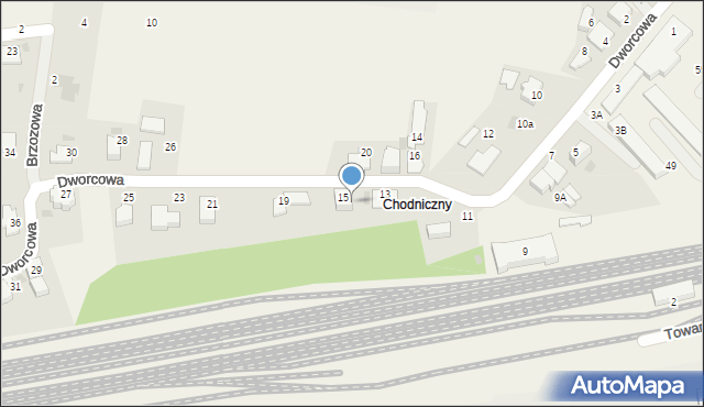 Chybie, Dworcowa, 17, mapa Chybie