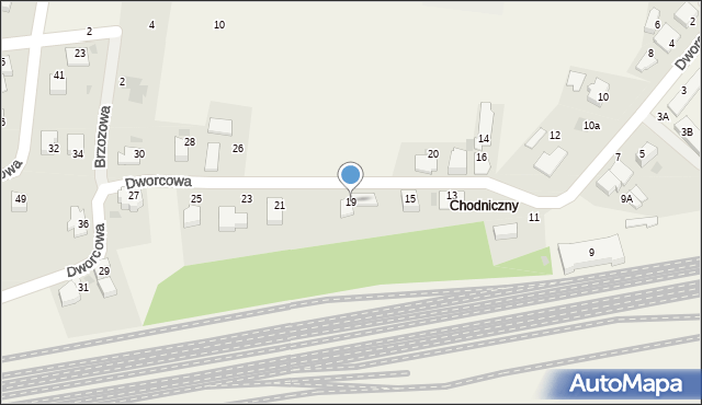 Chybie, Dworcowa, 19, mapa Chybie