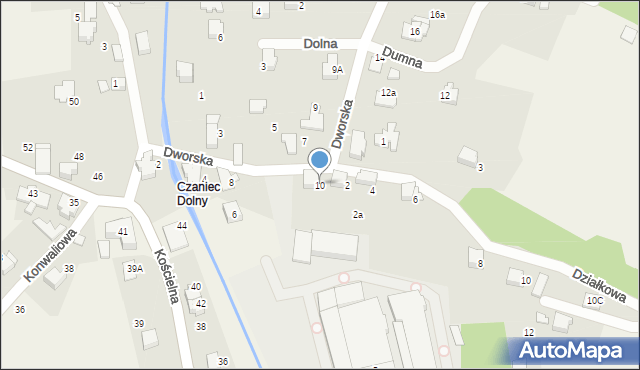 Czaniec, Dworska, 10, mapa Czaniec