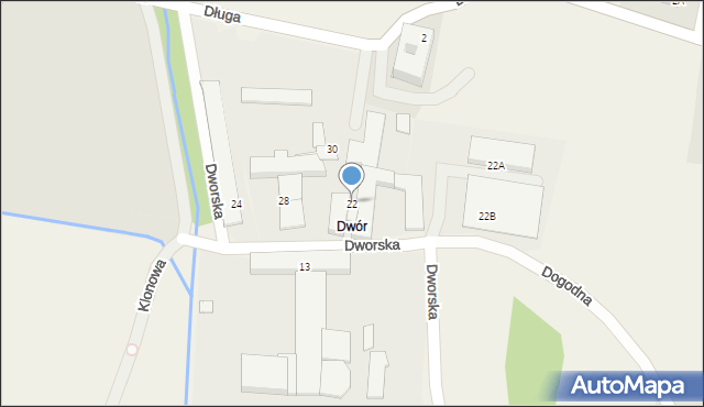 Czaniec, Dworska, 22, mapa Czaniec