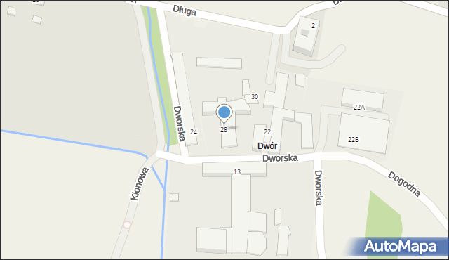 Czaniec, Dworska, 28, mapa Czaniec