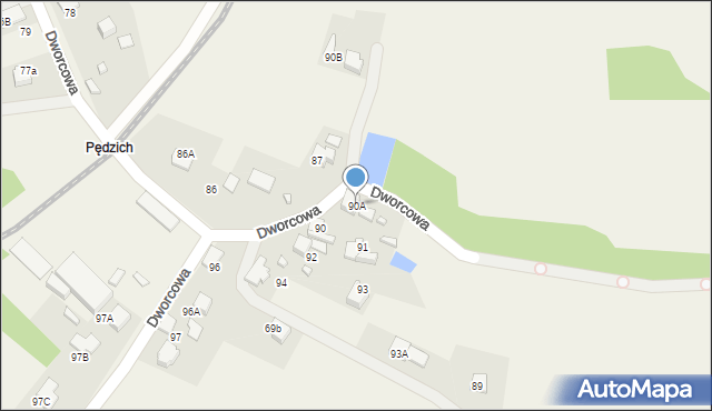 Czyżowice, Dworcowa, 90A, mapa Czyżowice