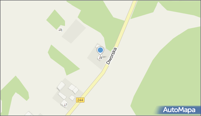 Dąbrówka Nowa, Dworska, 19, mapa Dąbrówka Nowa