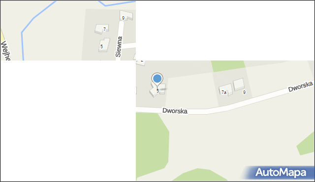 Dobrzewino, Dworska, 5, mapa Dobrzewino