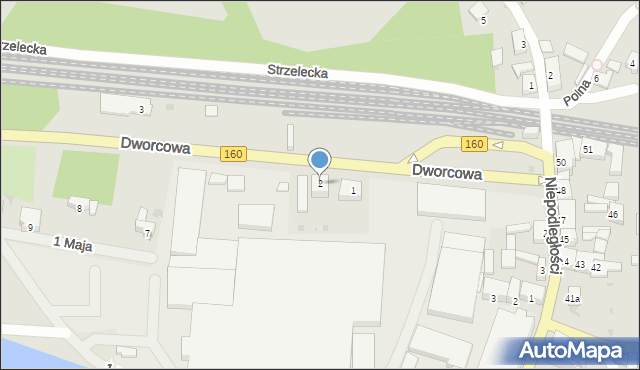 Drezdenko, Dworcowa, 2, mapa Drezdenko