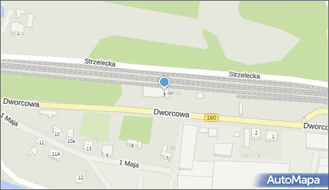 Drezdenko, Dworcowa, 3, mapa Drezdenko