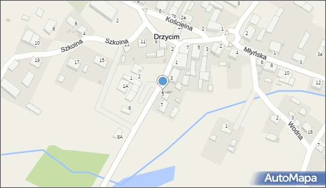 Drzycim, Dworcowa, 5, mapa Drzycim