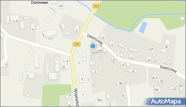 Duninowo, Dworcowa, 4, mapa Duninowo