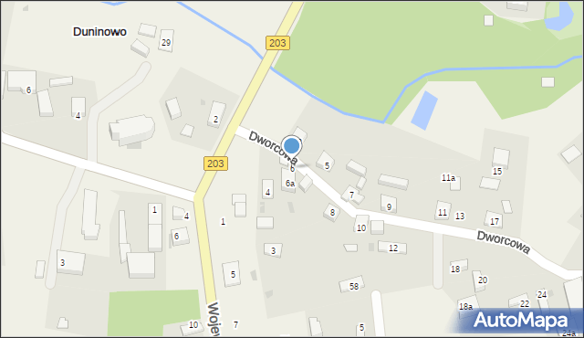 Duninowo, Dworcowa, 6, mapa Duninowo