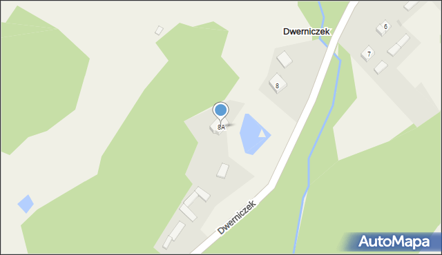 Dwerniczek, Dwerniczek, 8A, mapa Dwerniczek