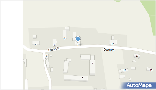 Dworek, Dworek, 7, mapa Dworek