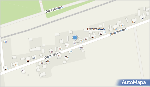 Dworzakowo, Dworzakowo, 16, mapa Dworzakowo