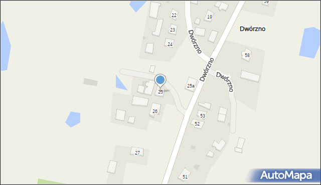 Dwórzno, Dwórzno, 25, mapa Dwórzno