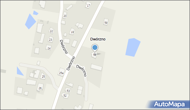 Dwórzno, Dwórzno, 58, mapa Dwórzno