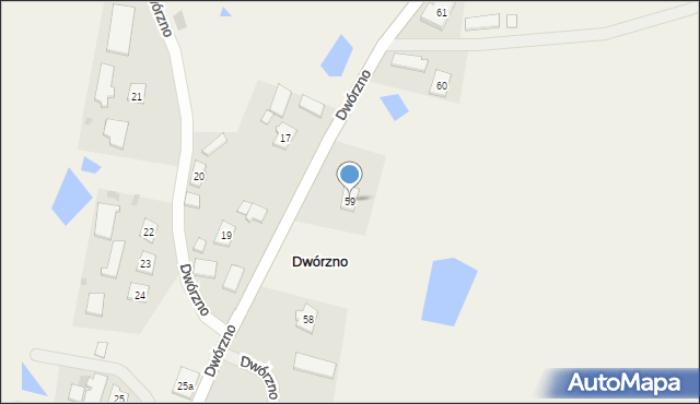 Dwórzno, Dwórzno, 59, mapa Dwórzno