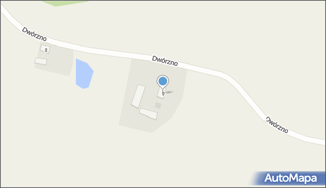 Dwórzno, Dwórzno, 9, mapa Dwórzno