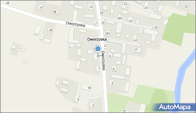 Dworzyska, Dworzyska, 10, mapa Dworzyska