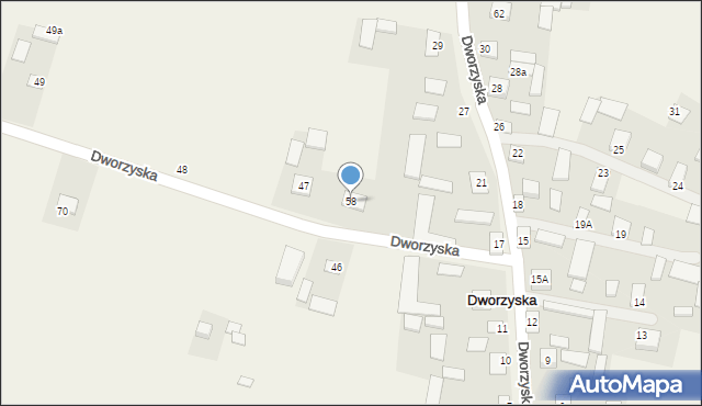 Dworzyska, Dworzyska, 58, mapa Dworzyska