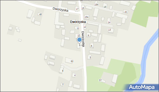 Dworzyska, Dworzyska, 7, mapa Dworzyska