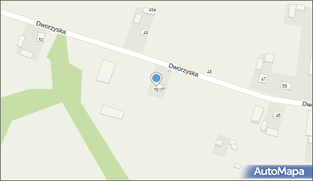 Dworzyska, Dworzyska, 70, mapa Dworzyska