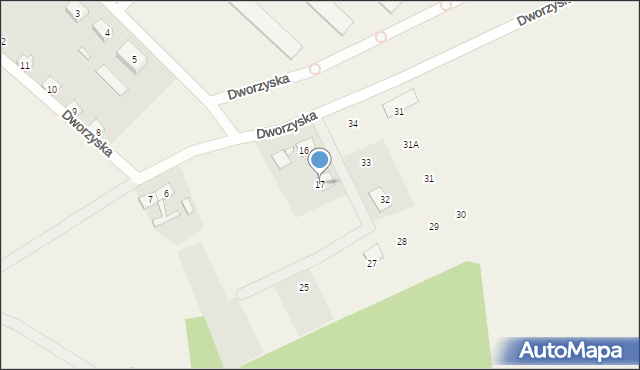 Dworzyska, Dworzyska, 17, mapa Dworzyska