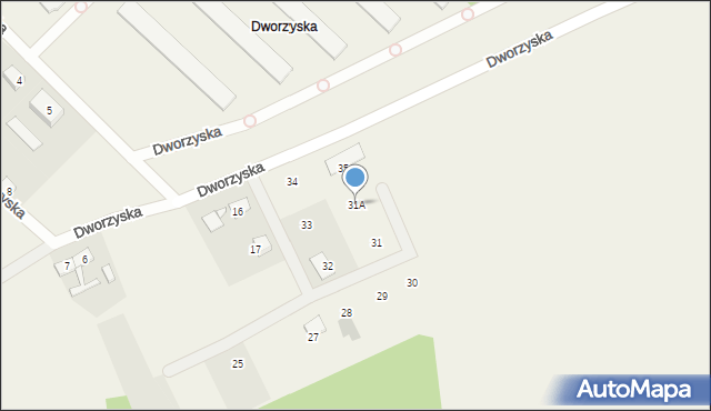 Dworzyska, Dworzyska, 31A, mapa Dworzyska