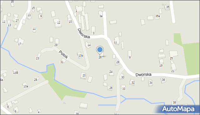 Dynów, Dworska, 16, mapa Dynów