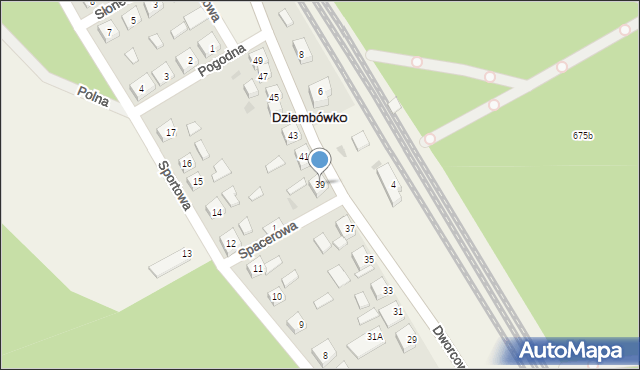 Dziembówko, Dworcowa, 39, mapa Dziembówko