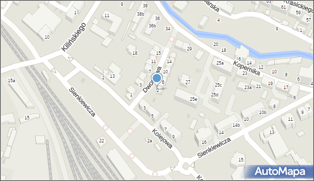 Dzierżoniów, Dworcowa, 2, mapa Dzierżoniów