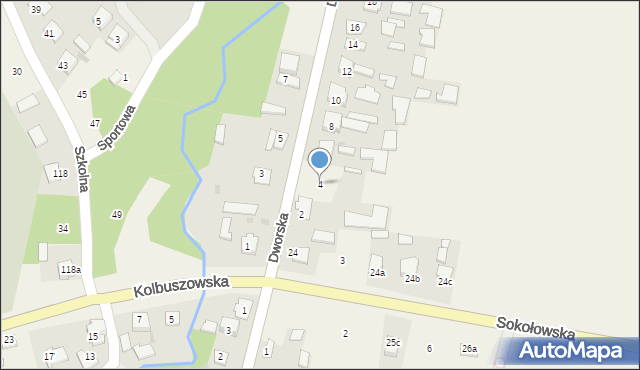 Dzikowiec, Dworska, 4, mapa Dzikowiec