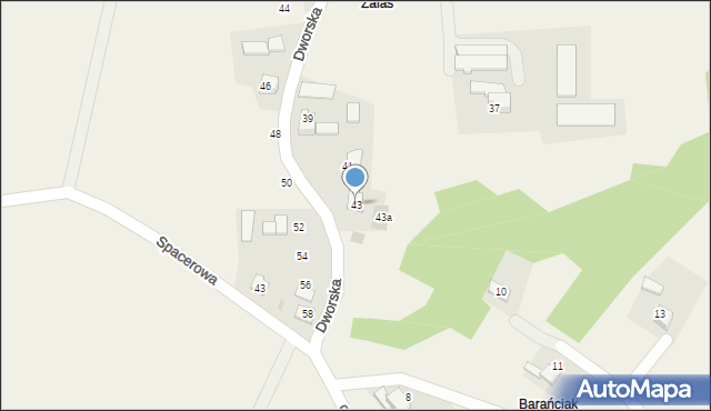 Frydrychowice, Dworska, 43, mapa Frydrychowice
