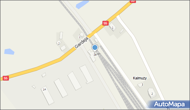 Gardeja, Dworcowa, 1a, mapa Gardeja
