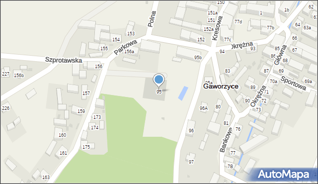 Gaworzyce, Dworcowa, 95, mapa Gaworzyce