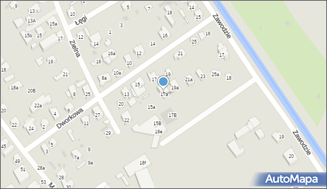 Gdańsk, Dworkowa, 17a, mapa Gdańska