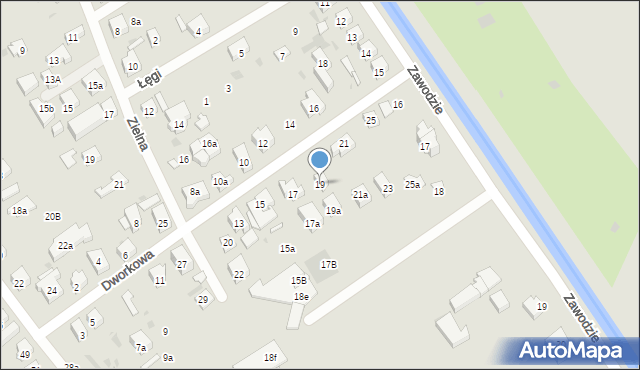 Gdańsk, Dworkowa, 19, mapa Gdańska