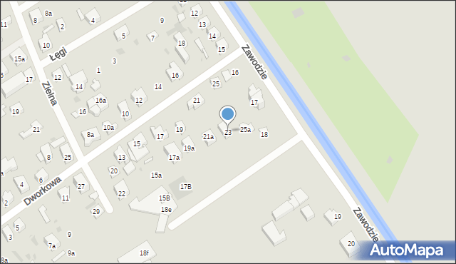 Gdańsk, Dworkowa, 23, mapa Gdańska