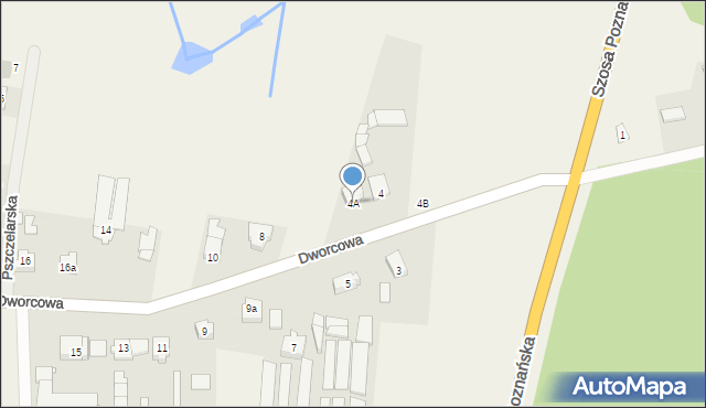 Golęczewo, Dworcowa, 4A, mapa Golęczewo