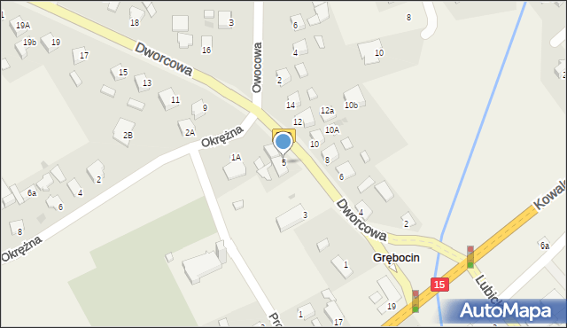 Grębocin, Dworcowa, 5, mapa Grębocin