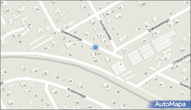 Grodzisk Mazowiecki, Dwernickiego Józefa, gen., 5, mapa Grodzisk Mazowiecki